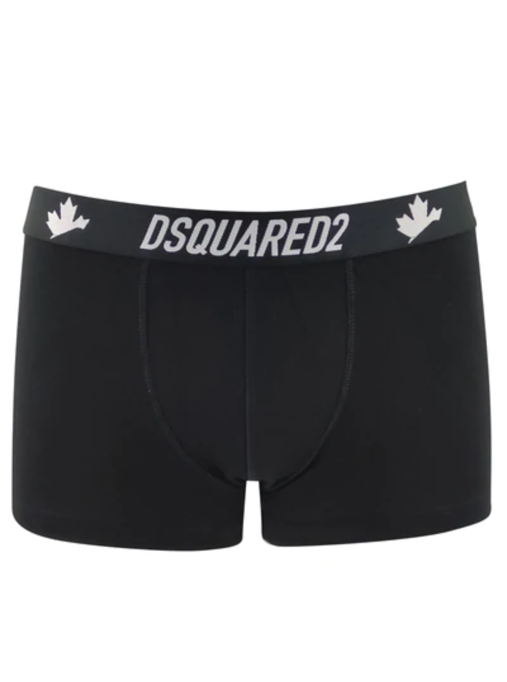 Black Cotton Boxer With Logoprint D-Squared2 Man Elastane Underwear