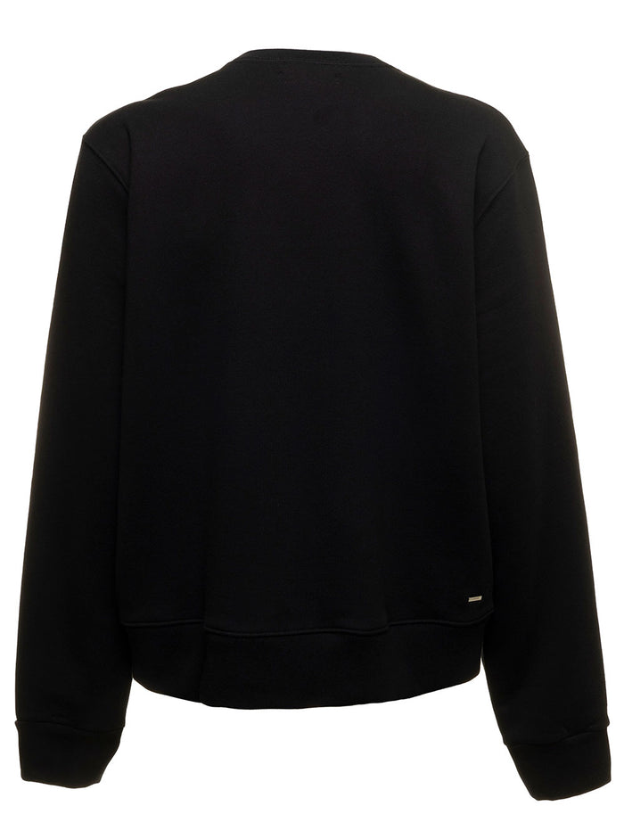 Amiri Mans Black Cotton Crew Neck Sweatshirt With Logo Print Sweatshirts