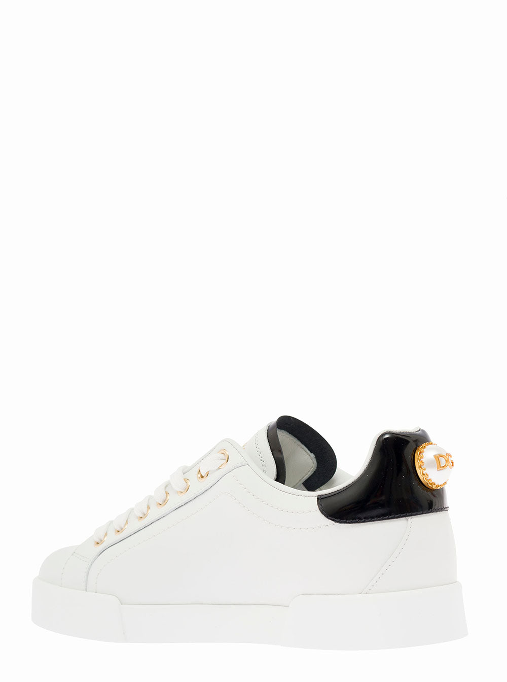 Sneaker Portofino Pelle Bianca Dolce & Gabbana Donna White Vitello