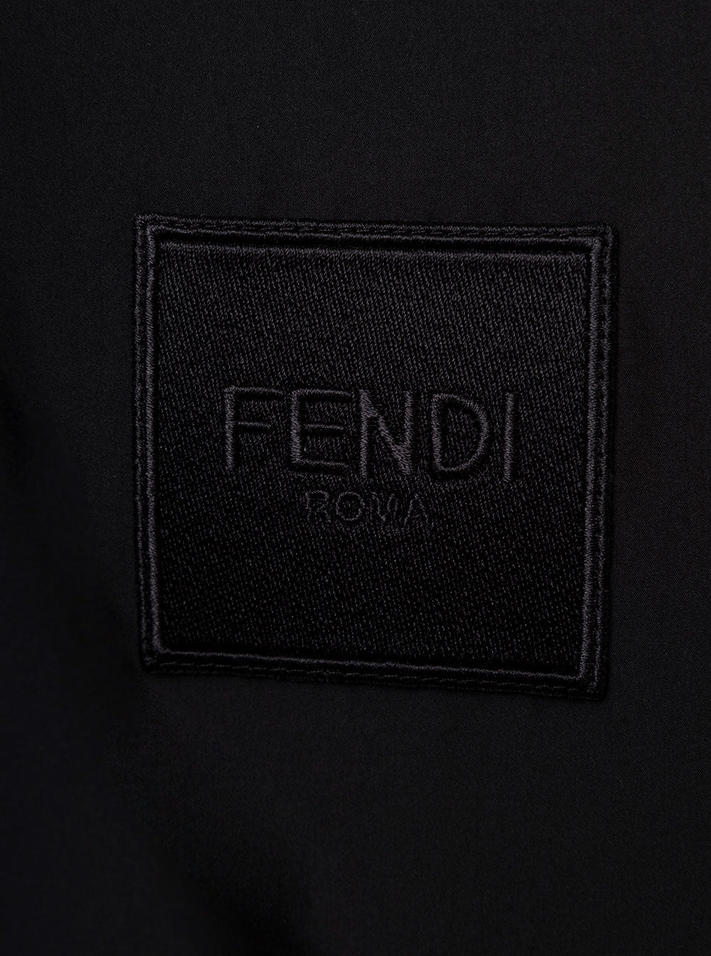 Fendi Mans Ff Reversible Nylon Jacket Brown Polyester