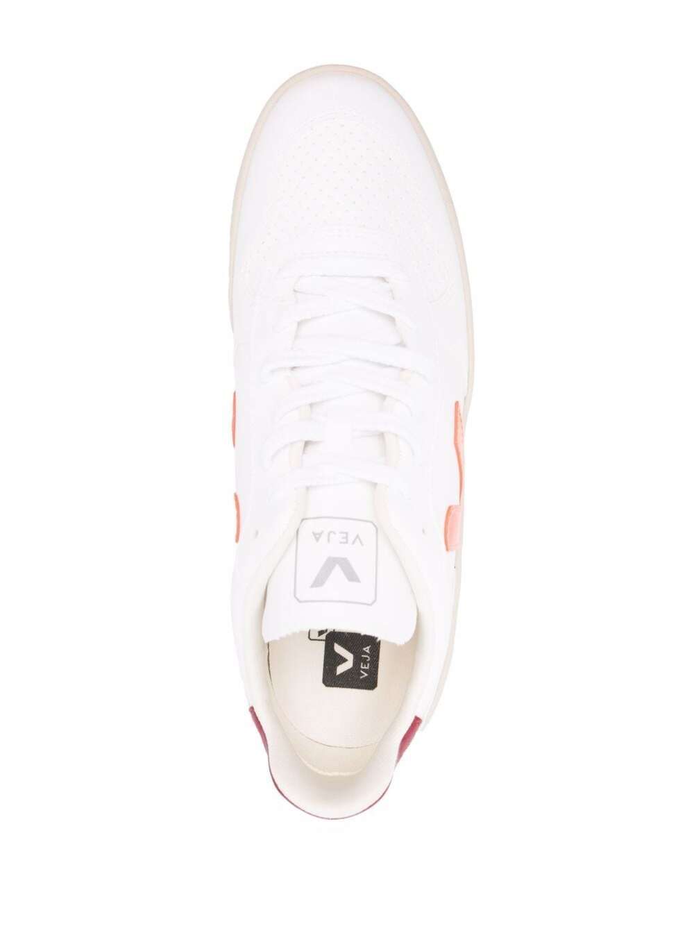 Veja Mans V10 White Vegan Leather Sneakers Bovine