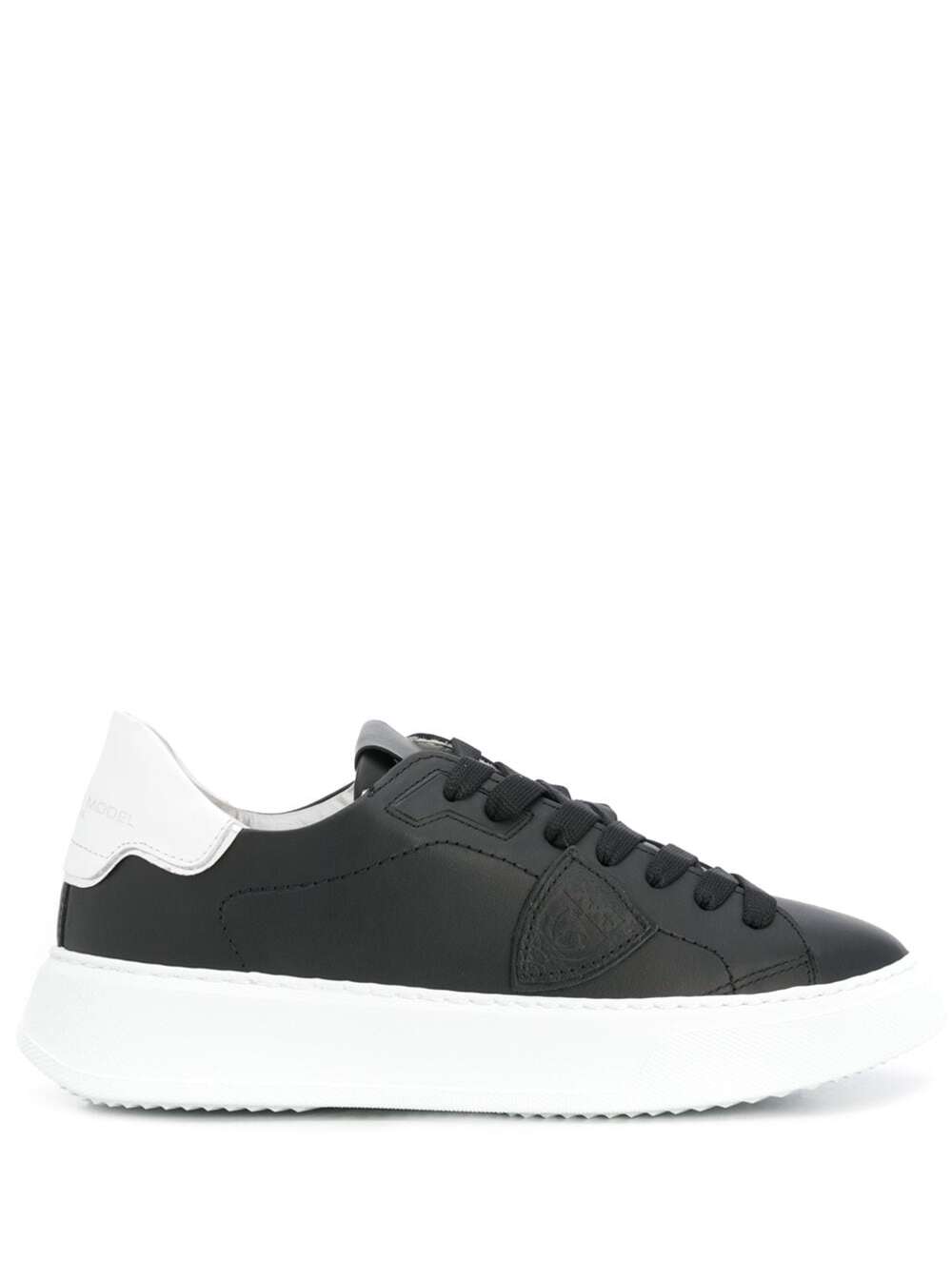 Temple Low Black Leather Sneakers Calf