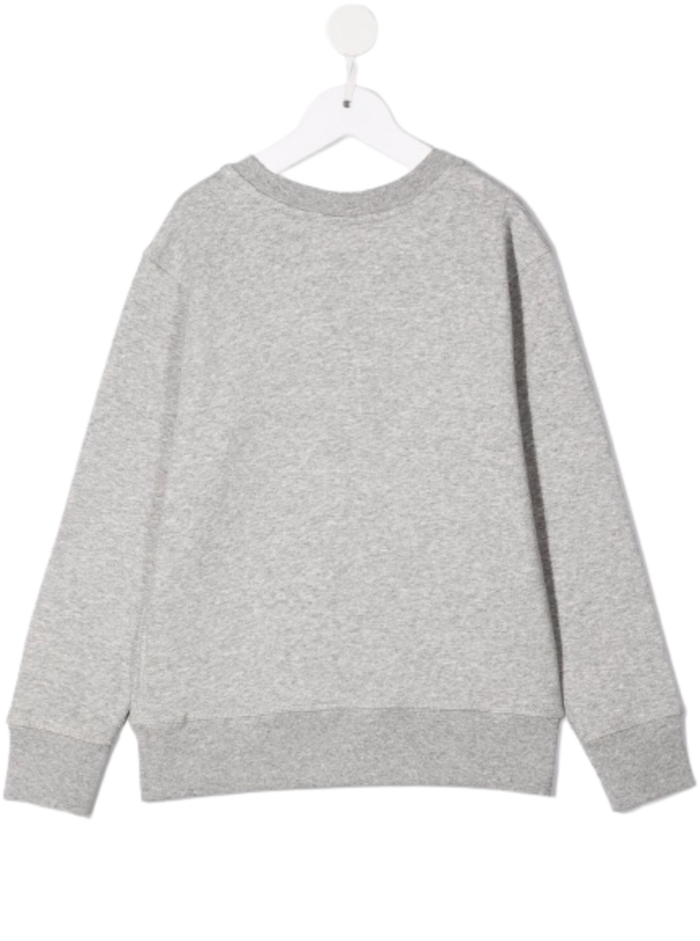 Polo Ralph Lauren Kids Girls Grey Cotton Sweatshirt With Logo Print Polyester Sweatshirts