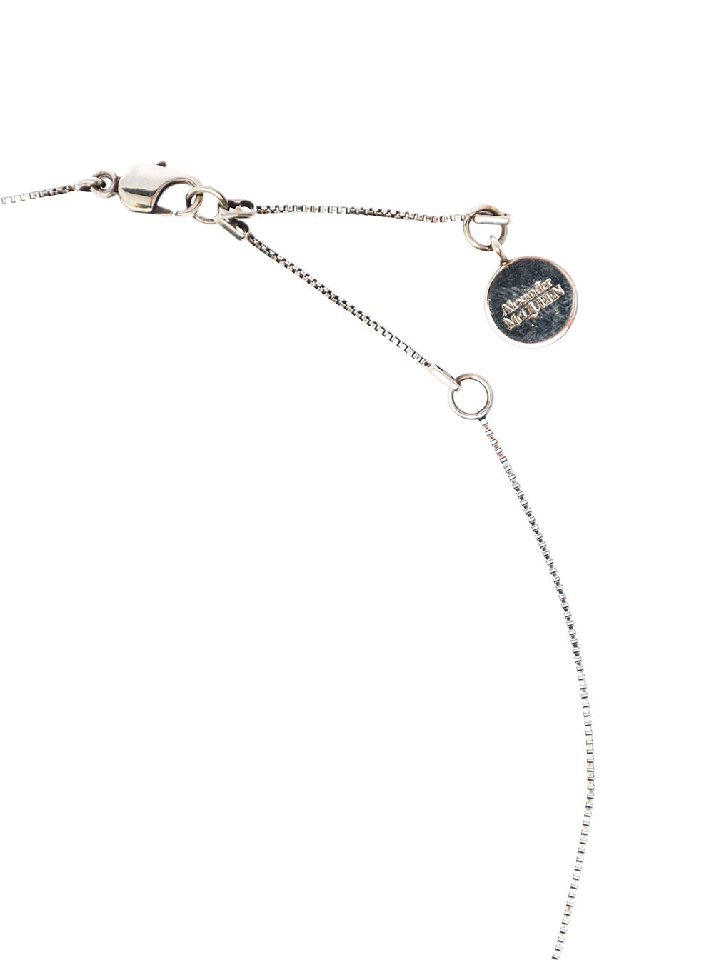 Alexander Mc Queen Womans Pave Skull Brass Necklace Metallic Necklaces