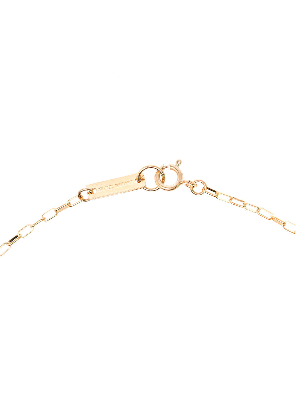 Isabel Marant Womans Long Metal Necklace With Gold Colored Horn Pendant Metallic Etain Laiton Glass Necklaces