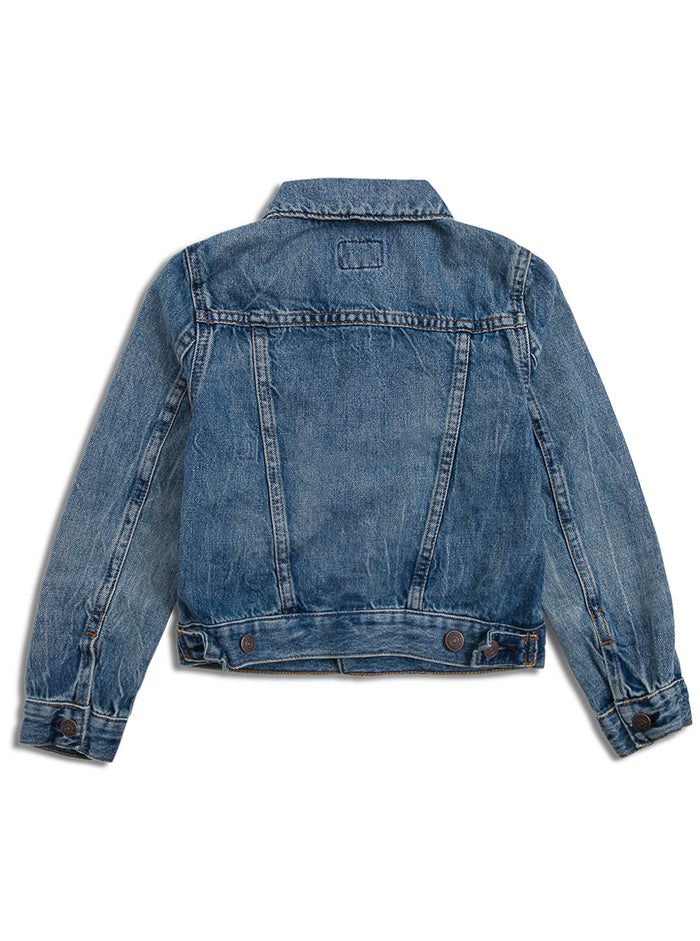 Polo Ralph Lauren Kids Girls Denim Jacket With Pockets Blu Cotton (recycled)