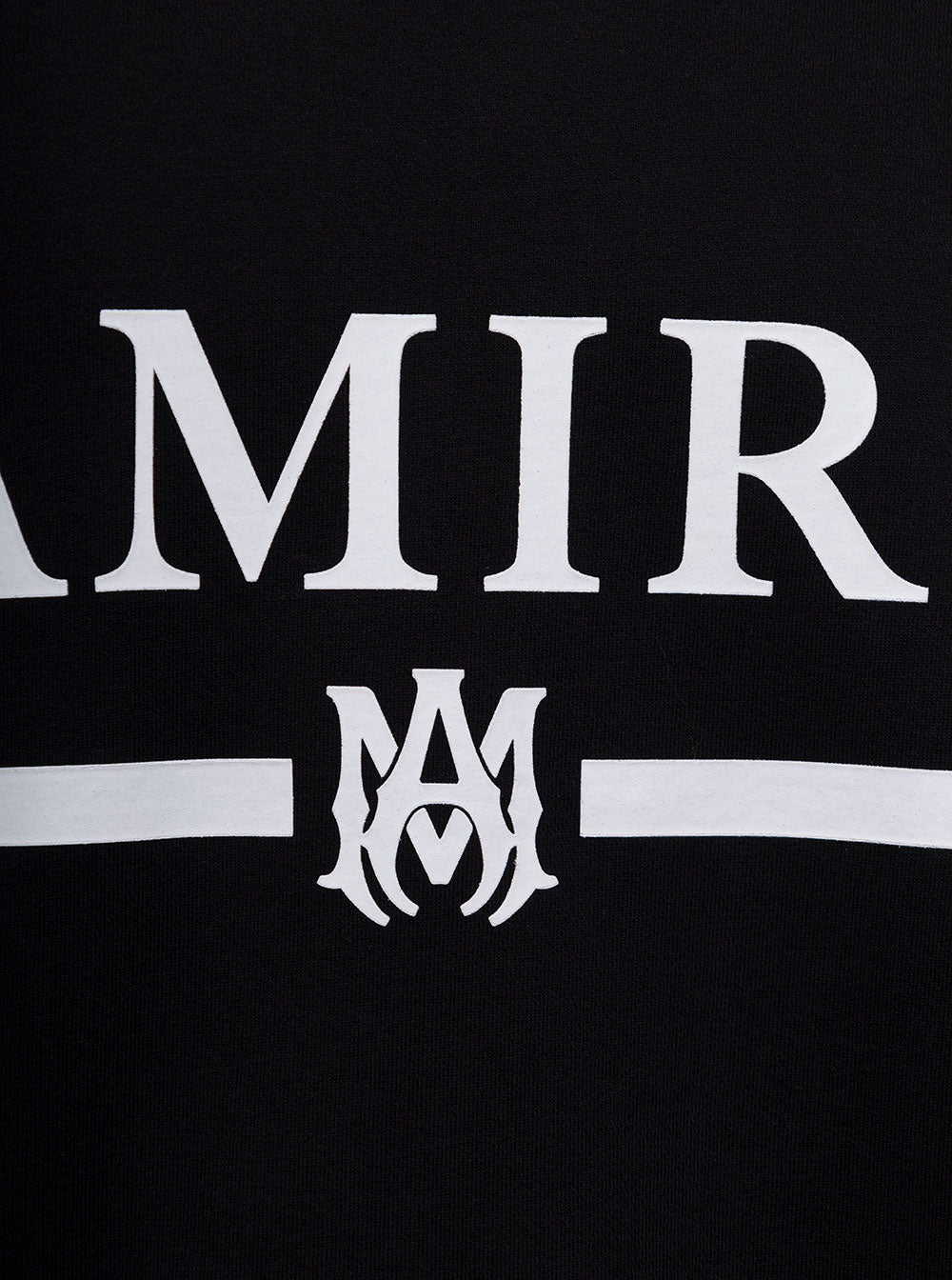 Amiri Mans Black Cotton Sweatshirt With Logo Print Sweatshirts