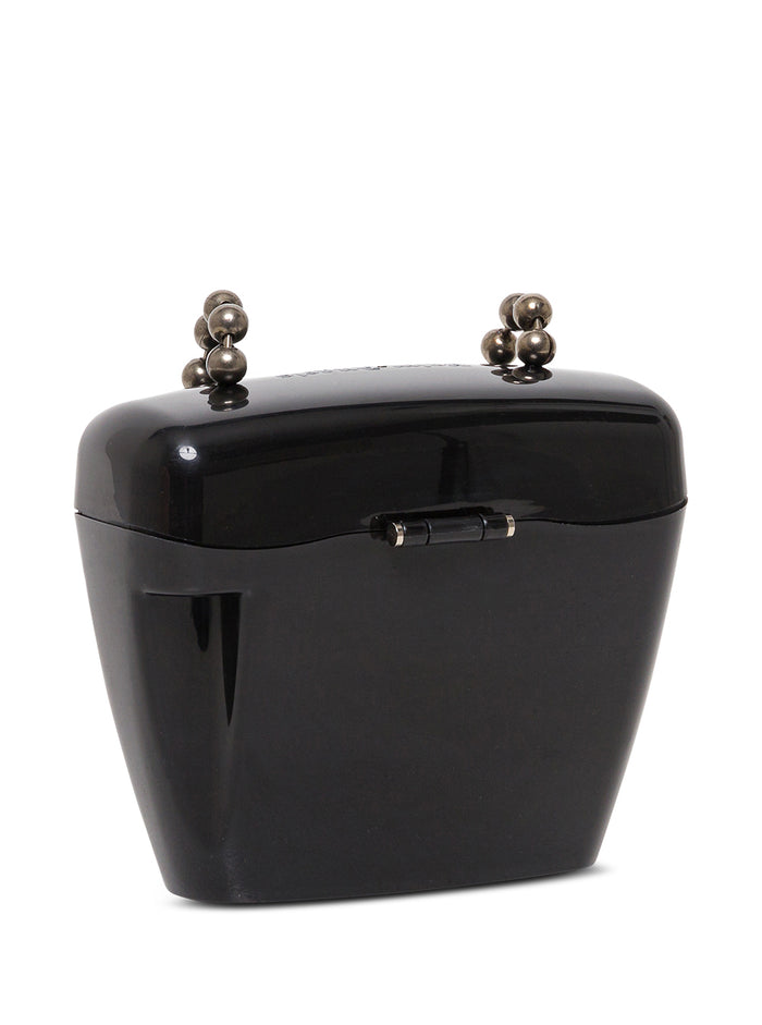 Mini Padlock Black Crossbody Bag With Logo Palm Angels Woman Acetate