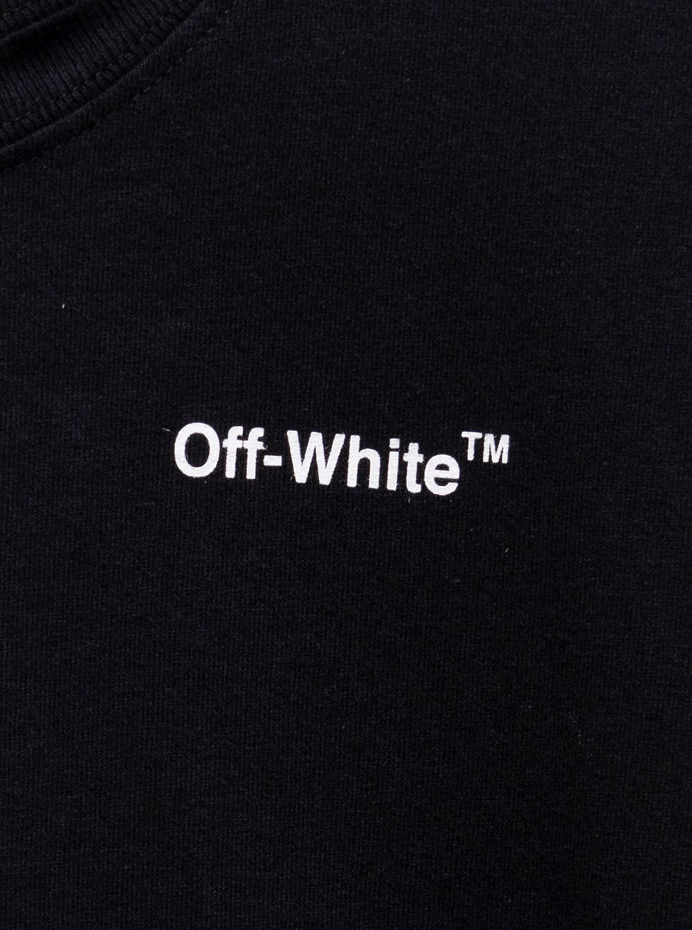 Off White Kids Boys Black Cotton T-Shirt With Arrow Print Tshirts And Polo Shirts