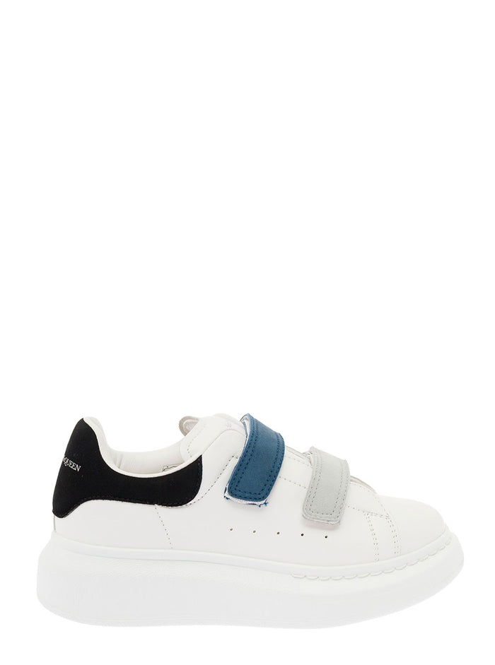 Oversize Multicolor Leather Sneakers Alexander Mcqueen Kids Boy White Calf