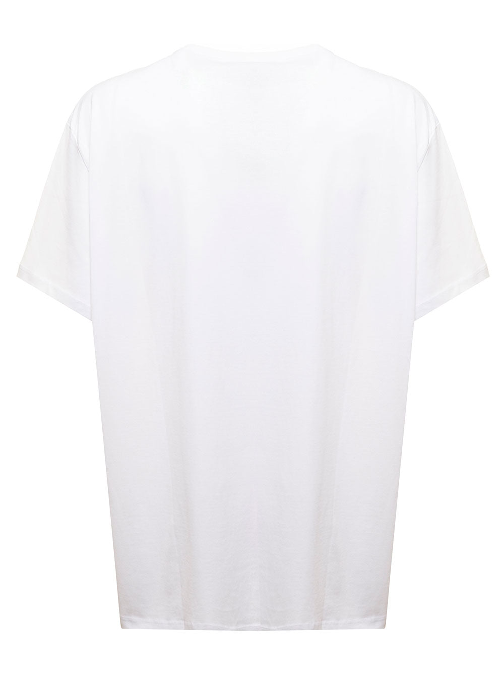 White Cotton T-Shirt With Logo Print Alexander Mcqueen Man Tshirts And Polo Shirts