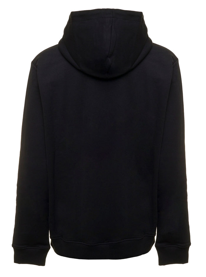Black Jersey Hoodie With Tiger Seasonal Logo Kenzo Man Cotton Sweatshirts