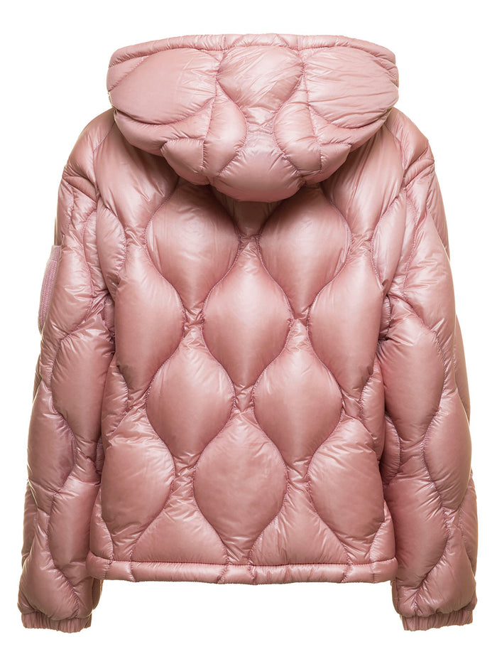 Anthon Pink Quilted Ntylon Down Jacket Moncler Woman Polyamide