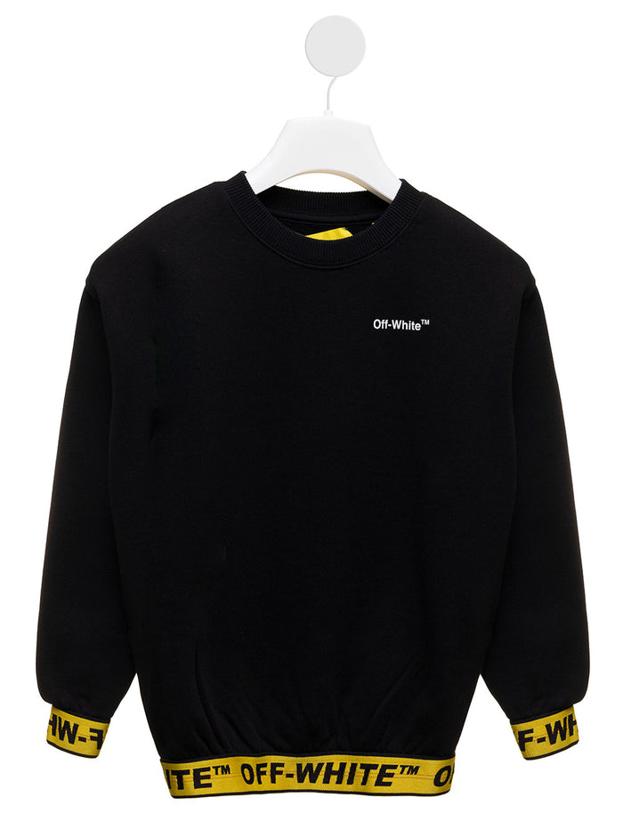 Industrial Black Jersey Sweatshirt Boy Off White Cotton Sweatshirts