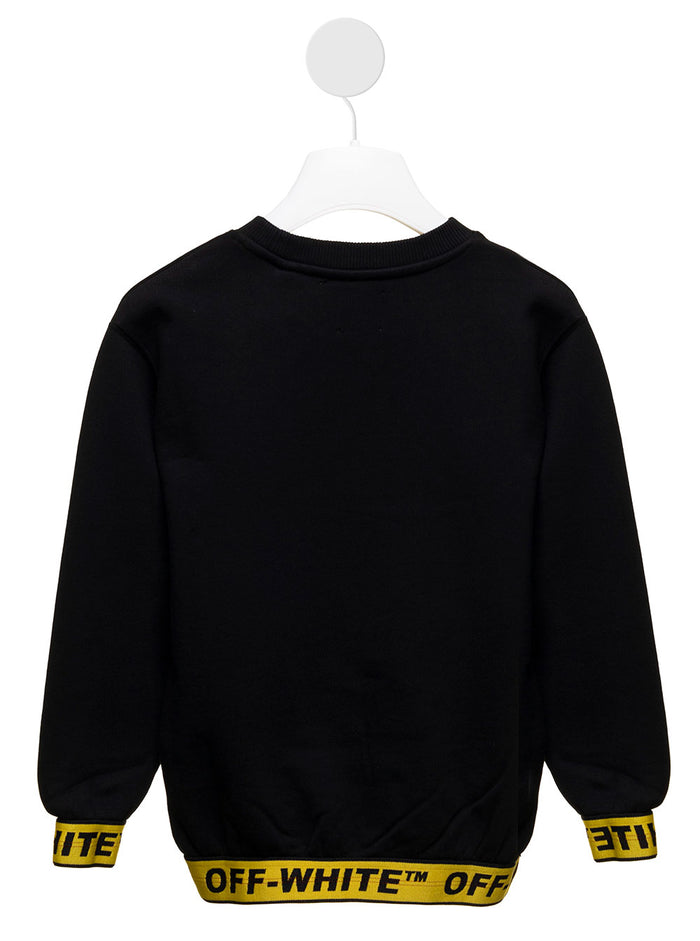 Industrial Black Jersey Sweatshirt Boy Off White Cotton Sweatshirts
