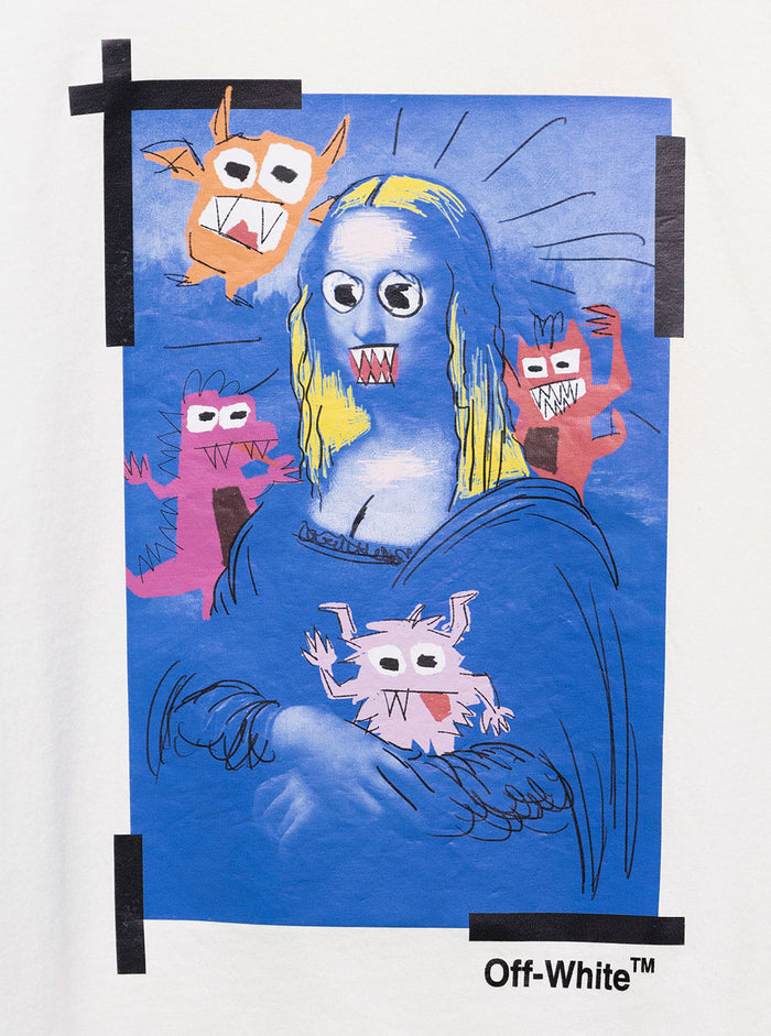 Monsterlisa White Cotton T-Shirt Boy Off Kids Tshirts And Polo Shirts