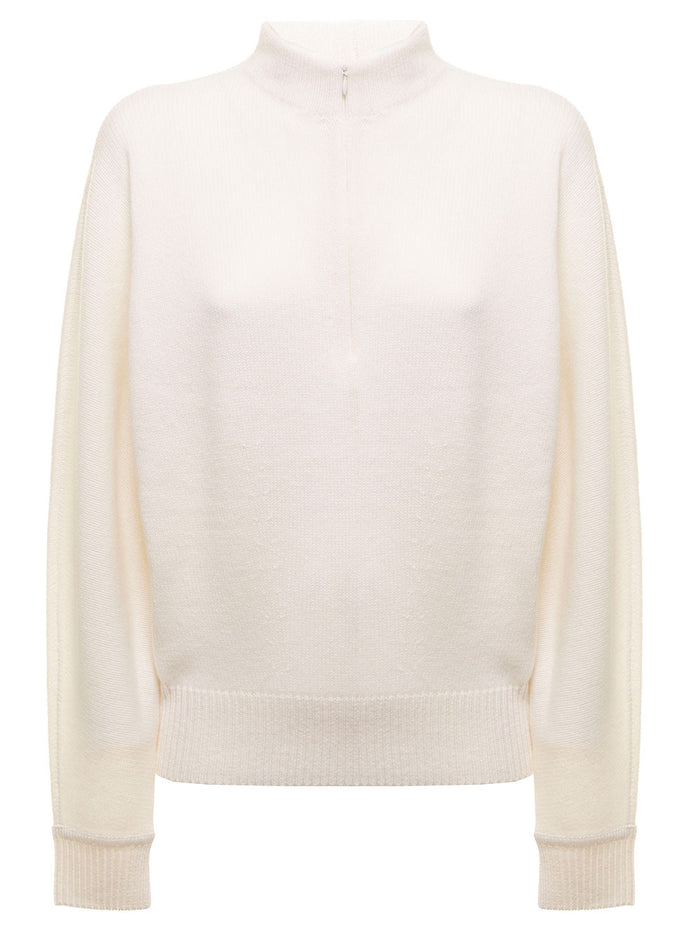 White Cashmere Turtleneck Sweater Theory Woman Jersey