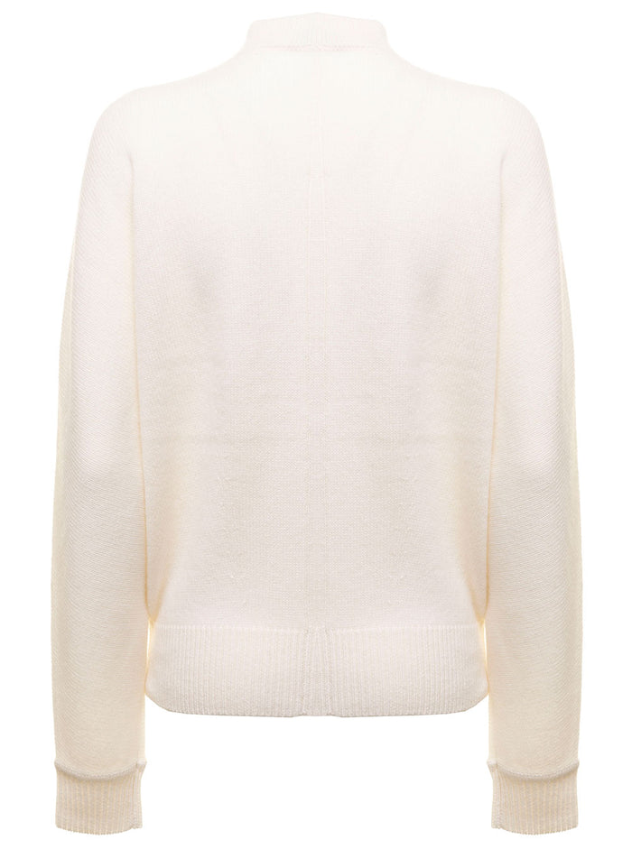 White Cashmere Turtleneck Sweater Theory Woman Jersey