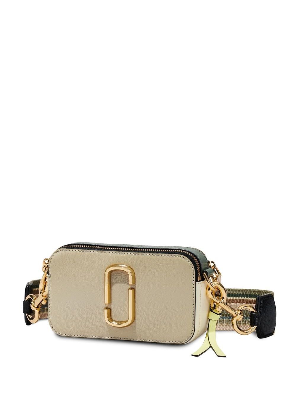 The Snapshot Colorblocked Beige Leather Crossbody Bag Marc Jacobs Woman Split Cow
