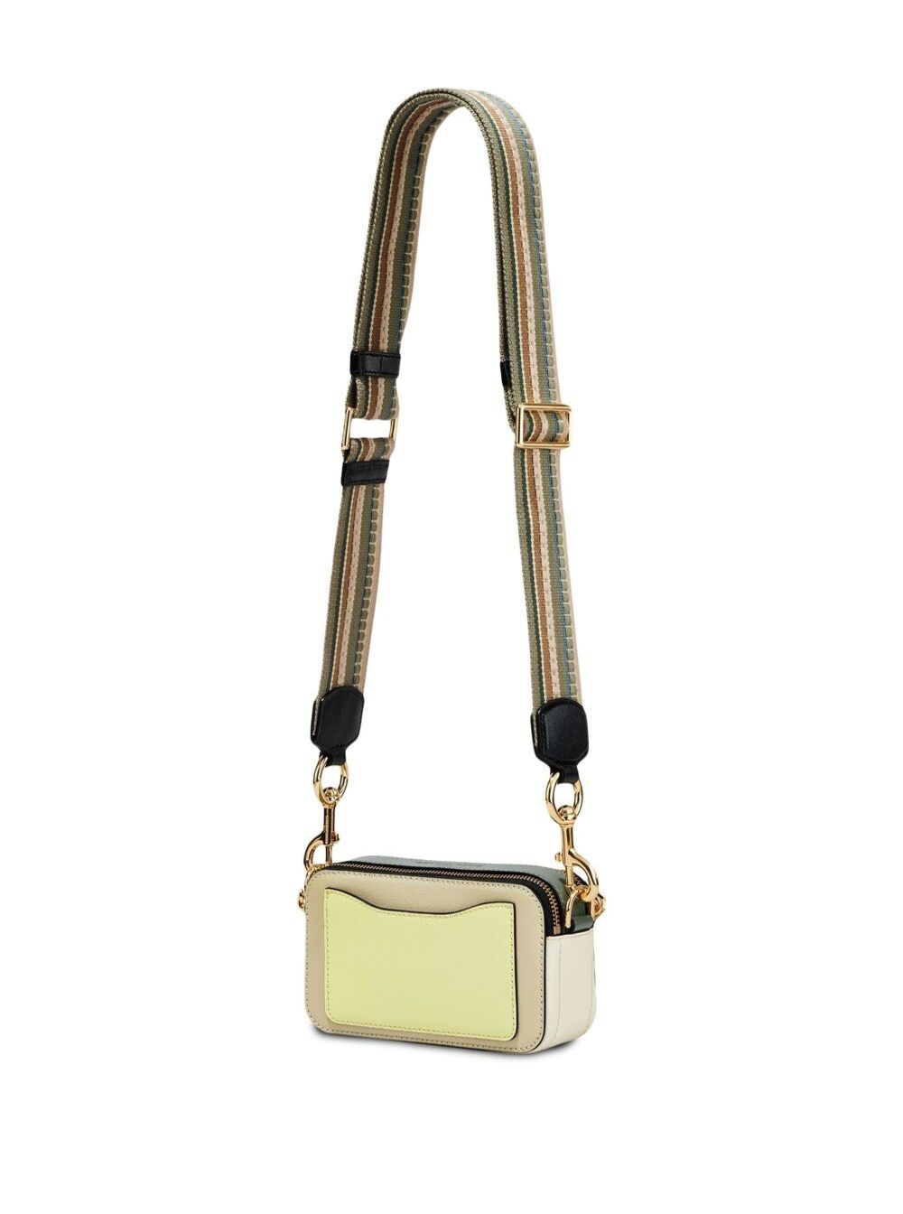 The Snapshot Colorblocked Beige Leather Crossbody Bag Marc Jacobs Woman Split Cow