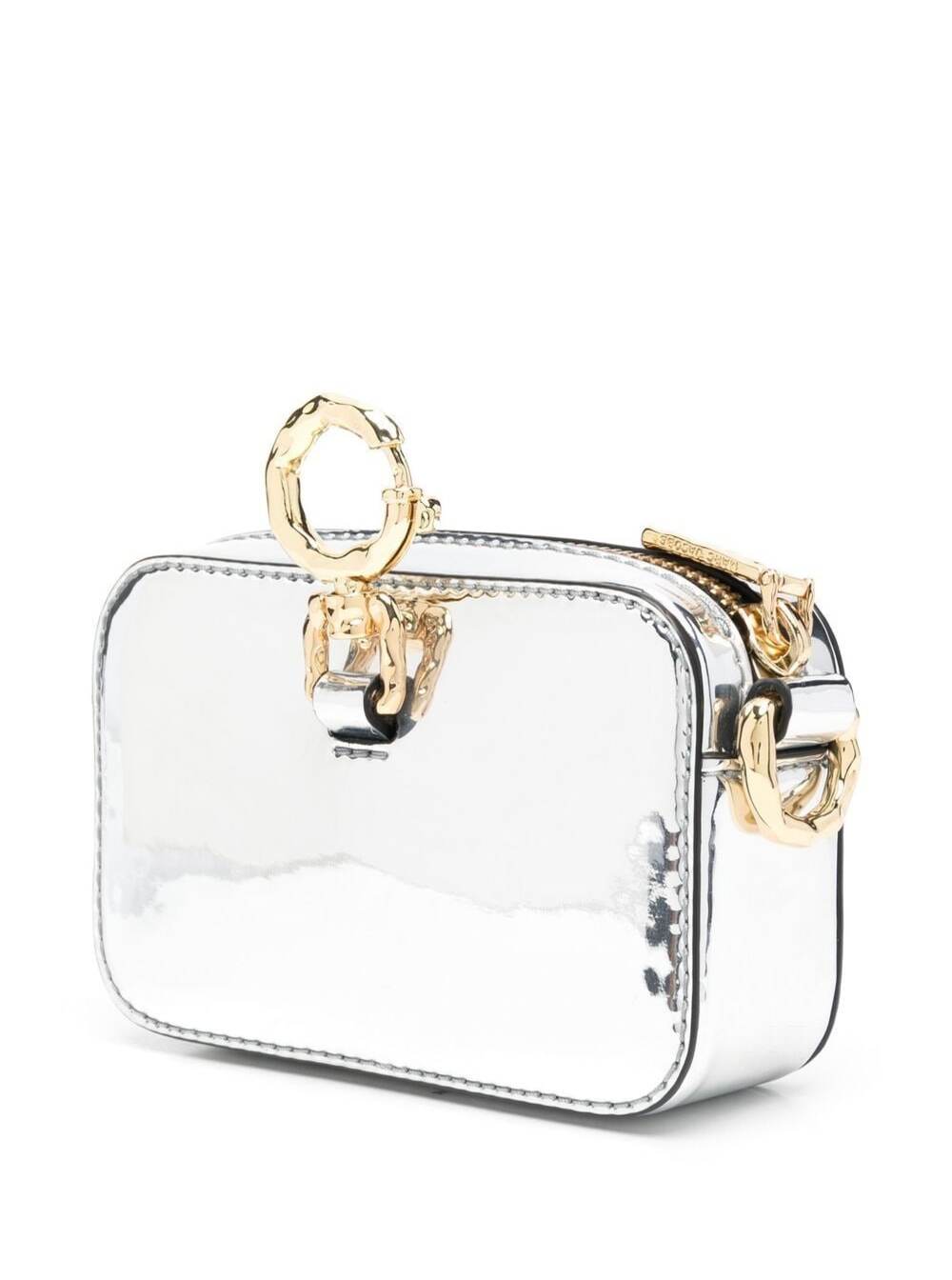 Mini Snapshot Metallic Silver Colored Crossbody Bag Marc Jacobs Woman