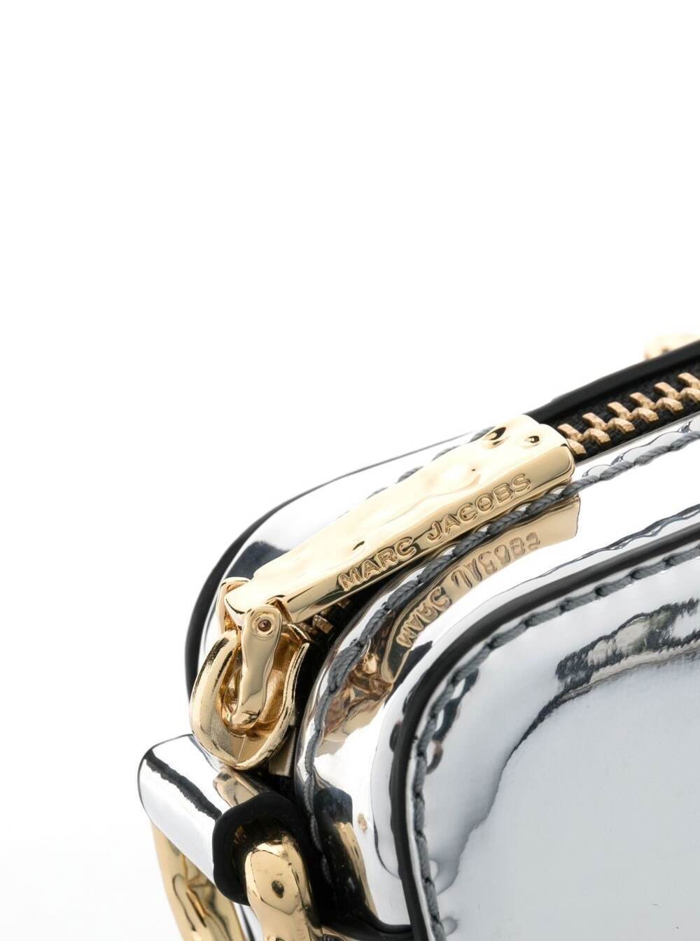Mini Snapshot Metallic Silver Colored Crossbody Bag Marc Jacobs Woman