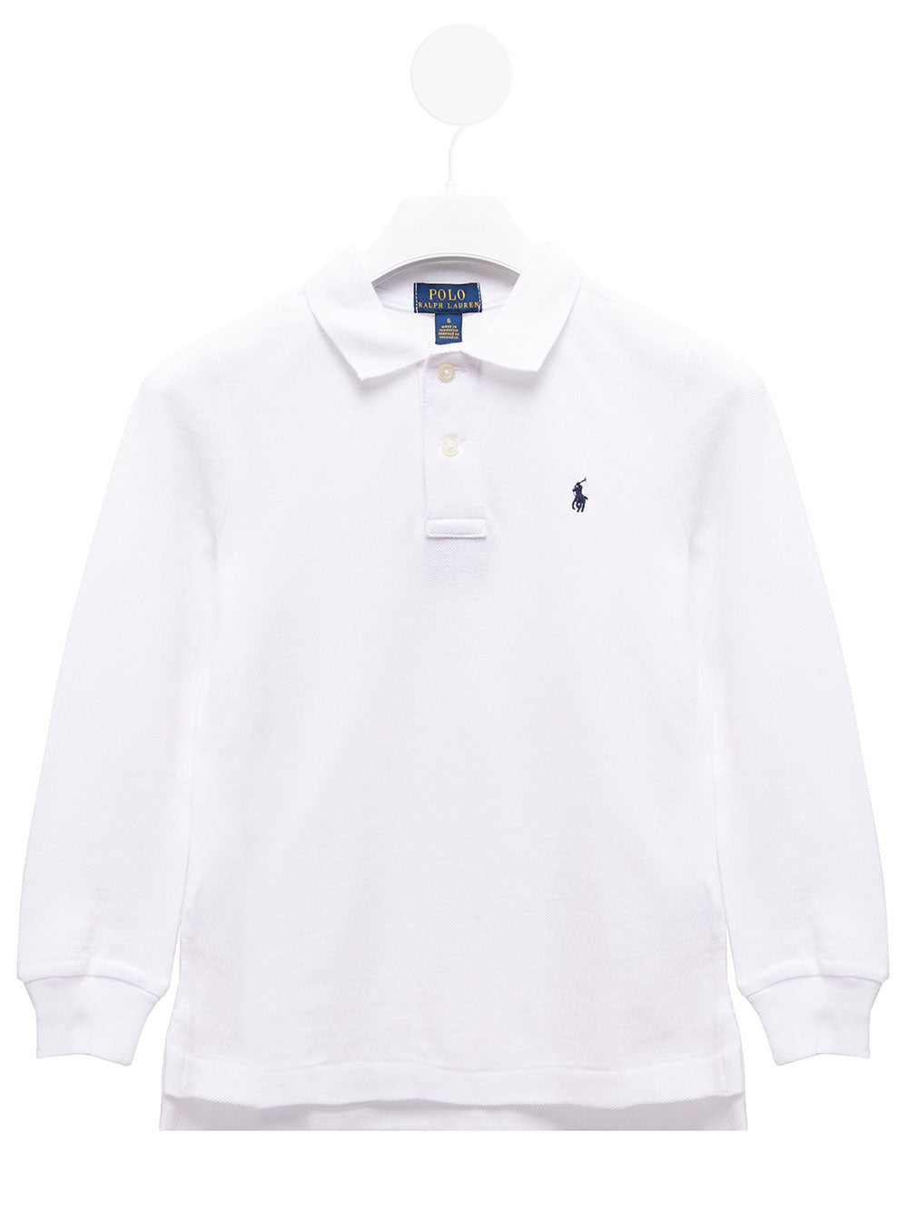 White Piquet Cotton Polo Shirt With Logo Ralph Lauren Kids Boy Tshirts And