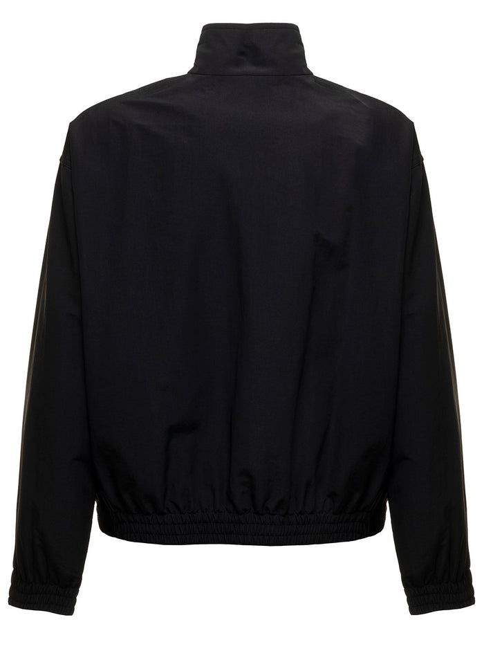 3b Sports Icon Black Tracksuit Jacket With Logo Balenciaga Man Polyamide