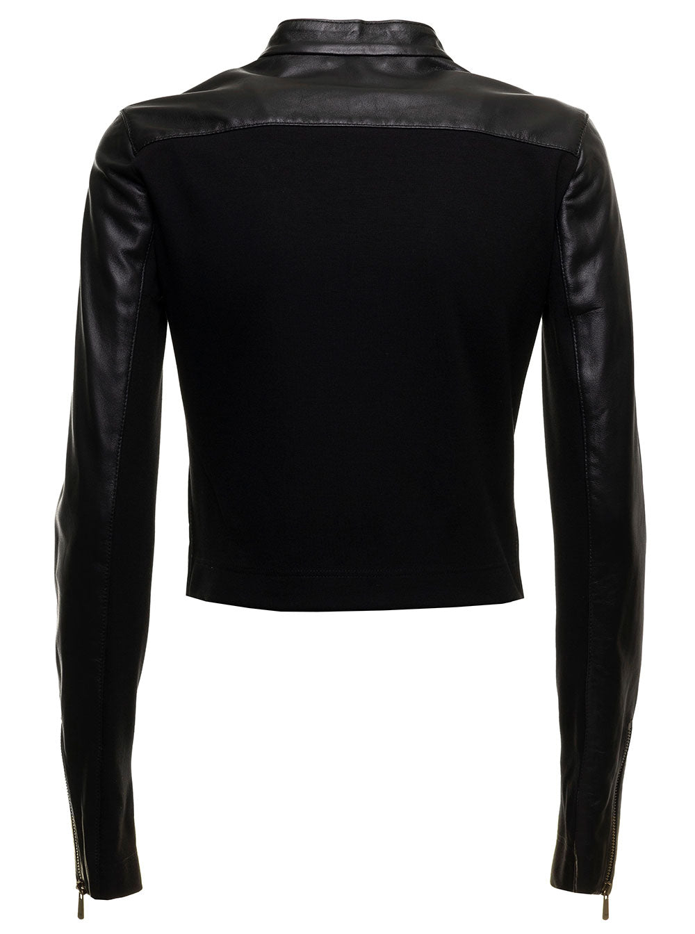 Gwenith Black Leather Jacket Pinko Woman Lamb