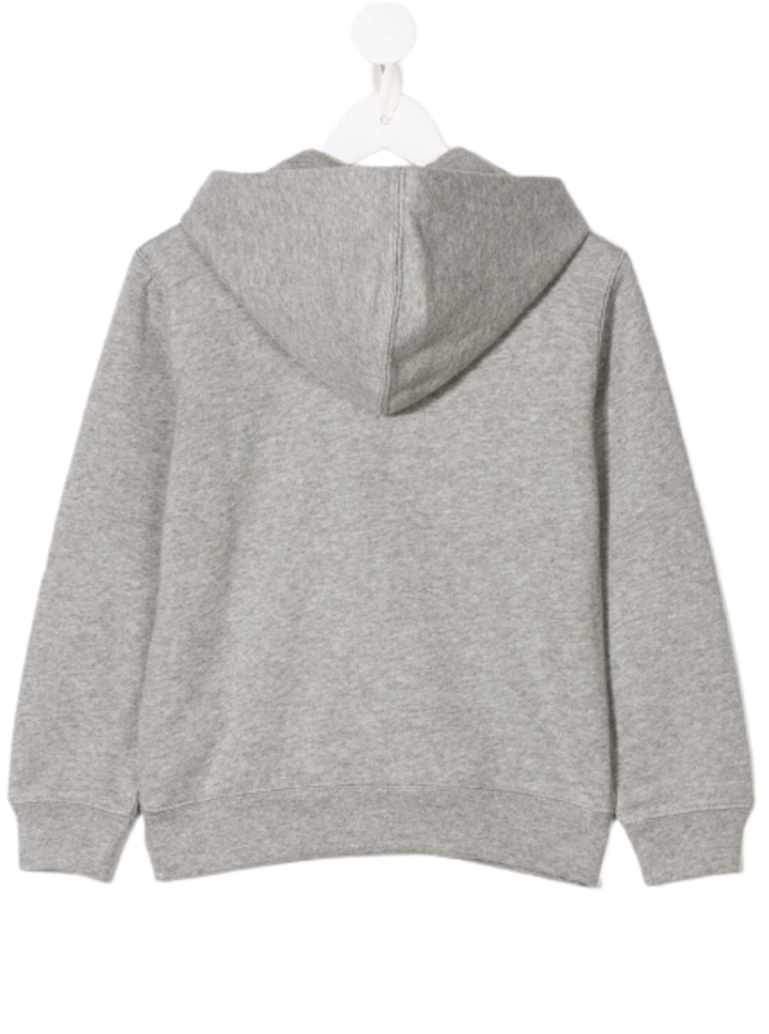 Grey Cotton Hoodie With Logo Polo Ralph Lauren Kids Boy Polyester Sweatshirts