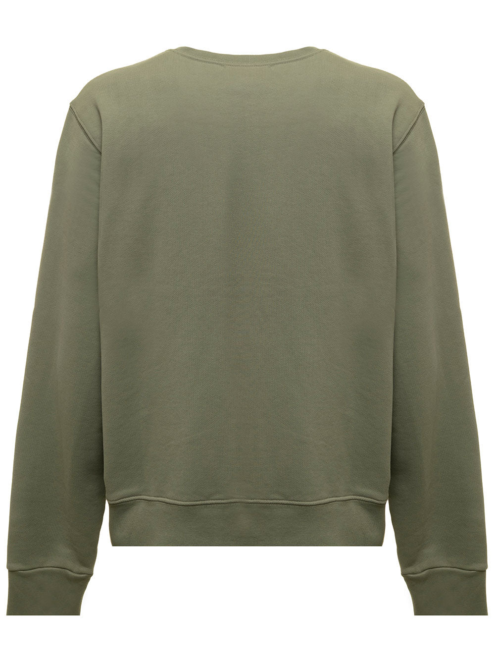 Green Cotton Crew Neck Sweatshirt With Logo Print Amiri Man Sweatshirts