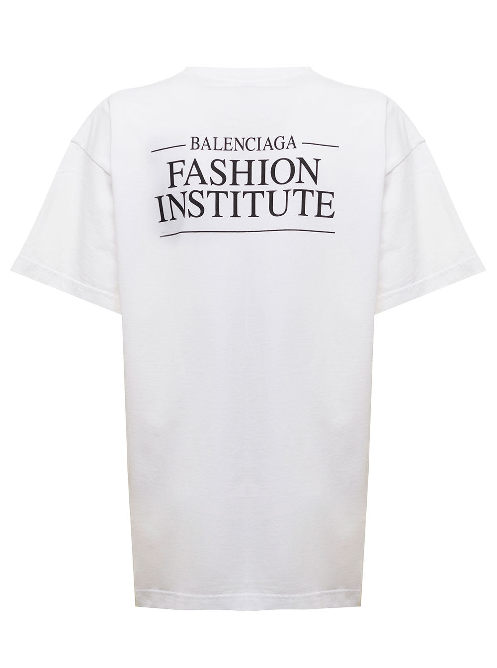 Fashion Institute White Cotton T-Shirt Balenciaga Woman Tshirts And Polo Shirts