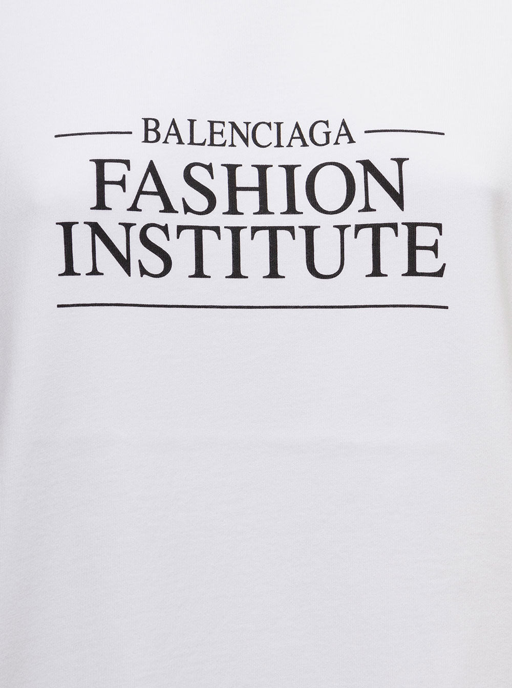 Fashion Institute White Cotton T-Shirt Balenciaga Woman Tshirts And Polo Shirts