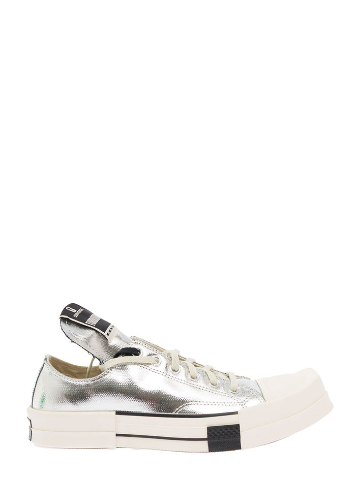 Turbodrk Silver Denim Sneakers Converse X Drkshdw Man Metallic