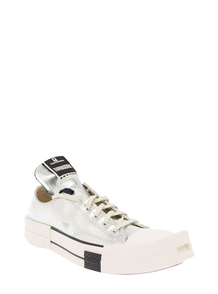 Turbodrk Silver Denim Sneakers Converse X Drkshdw Man Metallic