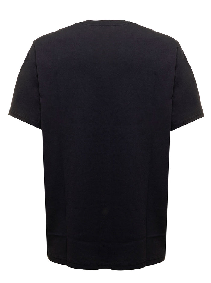 Black Cotton T-Shirt With Logo Print Dickies Man Tshirts And Polo Shirts