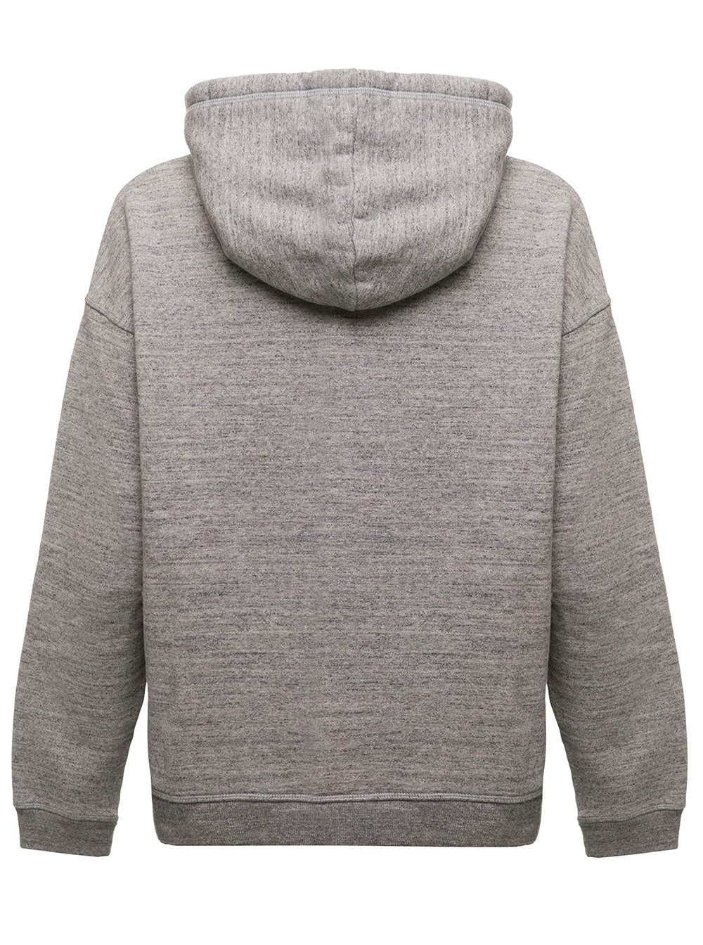 Melange Grey Cotton Hoodie With Logo D-Squared2 Man Sweatshirts