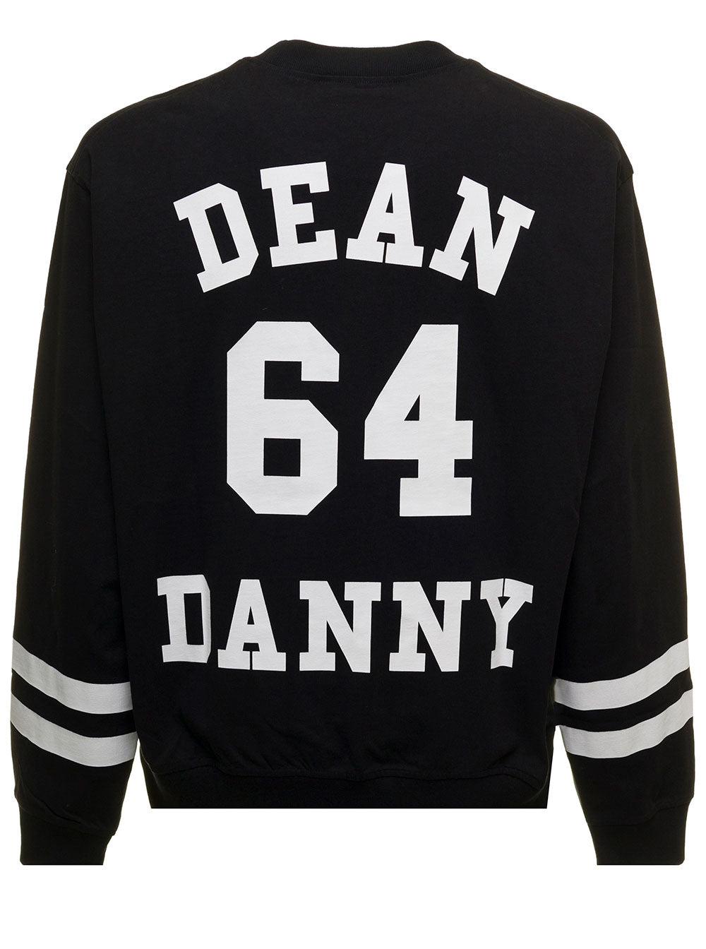 Black Cotton Sweatshirt With Logo D-Squared2 Man Sweatshirts