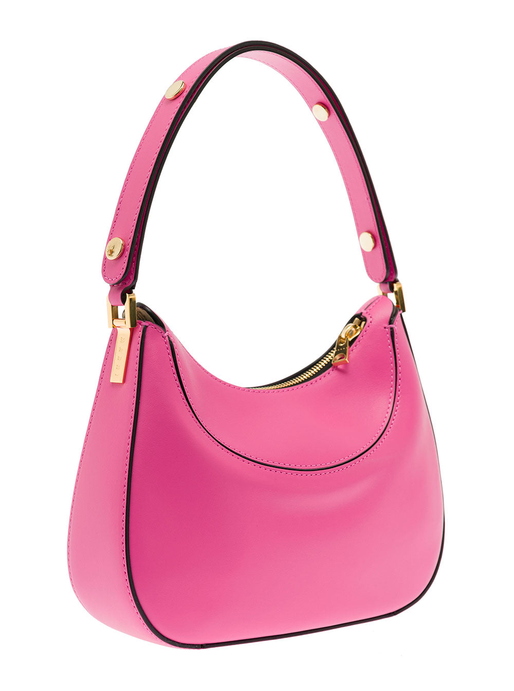 Slim Hobo Pink Leather Handbag With Logo Marni Woman Fuxia Calf Shoulder Bags