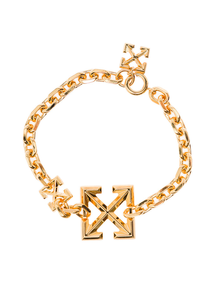 Arrow Gold-Colored Metal Bracelet Off White Woman Metallic Brass