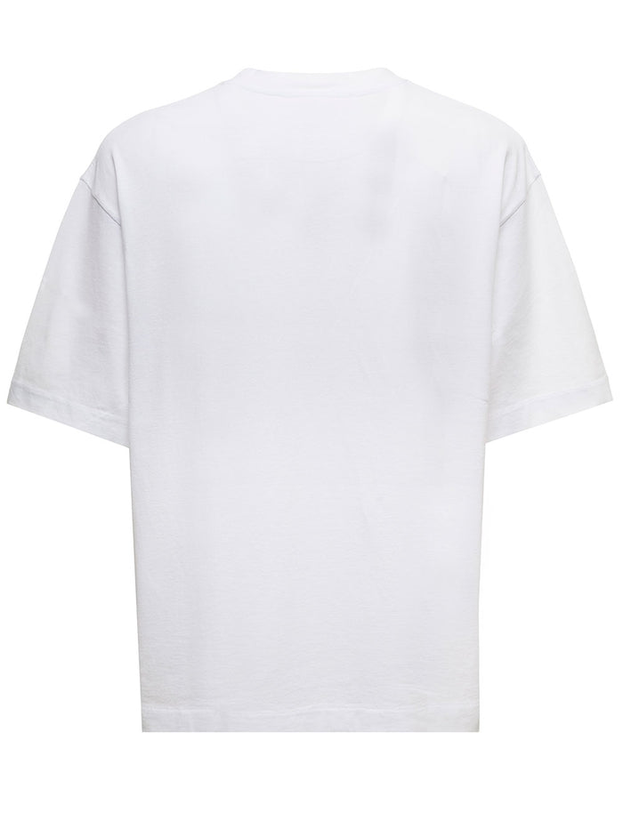 White Cotton T-Shirt With Spray Helv Over Skate Print Off Man Tshirts And Polo Shirts