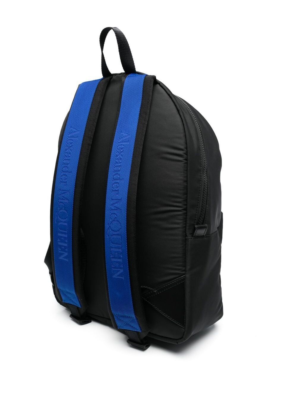 Zaino Metropolitan Nylon Nero Con Stampa Logo Uomo Alexander Mcqueen Black Calf Backpacks And Belt Bags