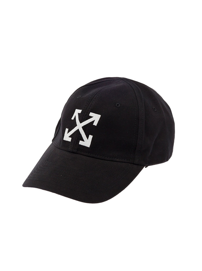 Foreign Exchange Black Hat With Logo Off White Man Polyester And Gloves
