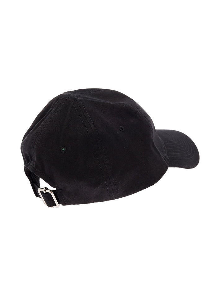 Foreign Exchange Black Hat With Logo Off White Man Polyester And Gloves
