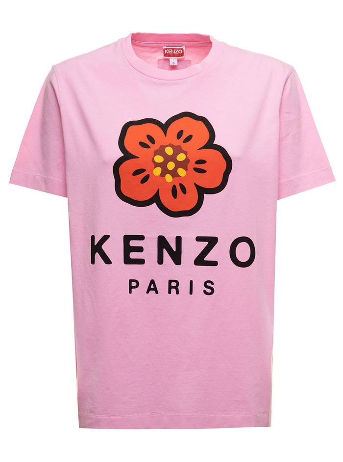 Pink Paris Loose T-Shirt Jersey Kenzo Woman Cotton Tshirts And Polo Shirts