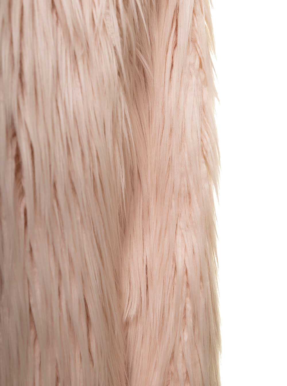 Pink Crew Neck Eco Fur Twin Set Woman Modacrylic Acrylic Polyester Shearling Jackets And Furs