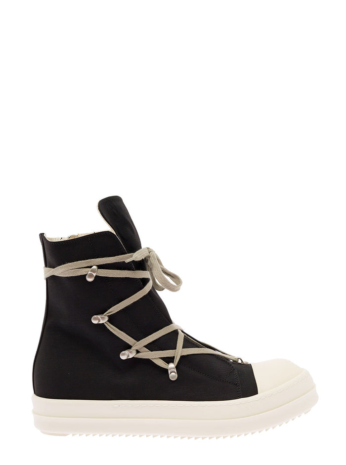 Hexa Cotton And Nylon Black Sneakers With Laces Drkshdw Man