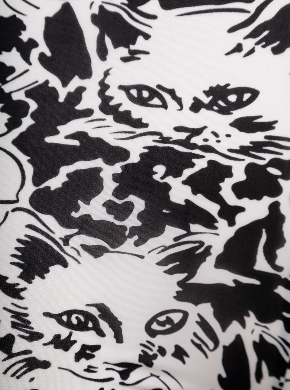 White And Black Stretch Fabric Cats Leggings Philosophy Di Lorenzo Serafini Woman Polyamide Elastane Trousers