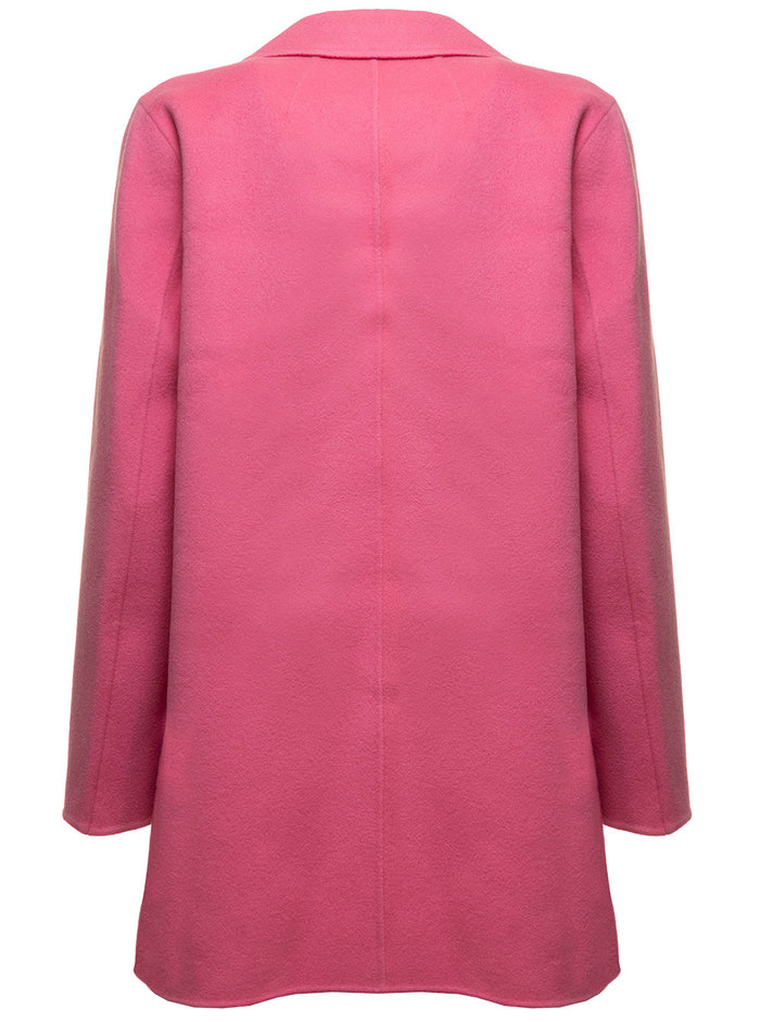Clairene Wool And Cashmere Pink Coat Theory Woman