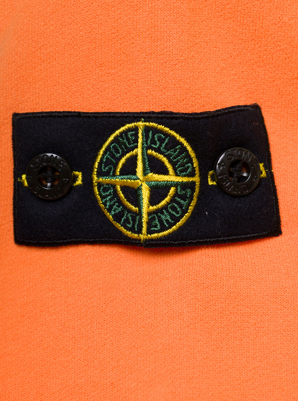 Orange Cotton Hoodie With Logo Stone Island Kids Boy Sweatshirts